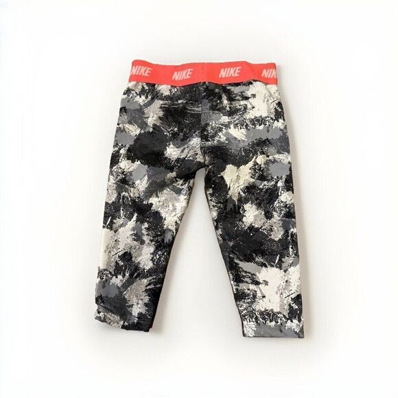 Nike Dri-Fit Girl’s Cropped Leggings Pink Athletic Capris Size Medium 5-6 Years - Picture 5 of 7